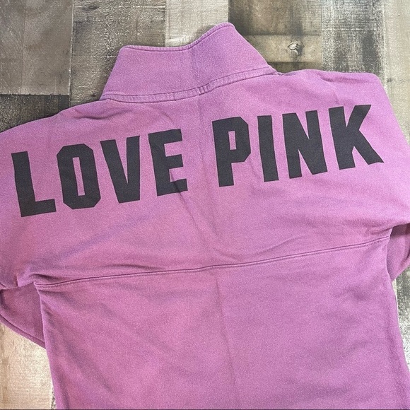 VS PINK French Terry 1/4 Snap Pullover XS - Picture 8 of 10
